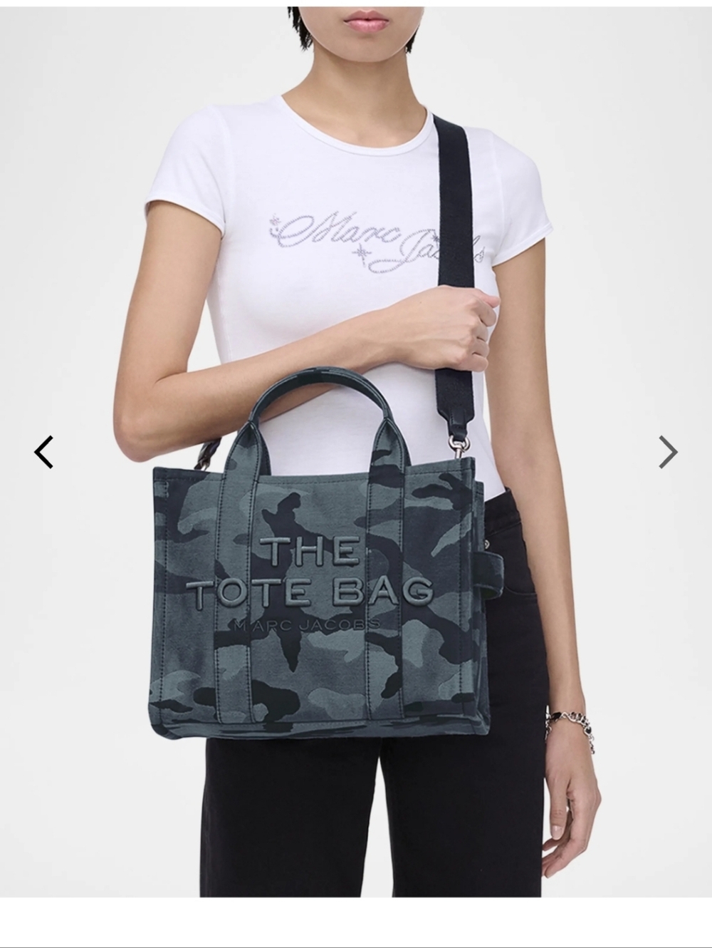 Marc Jacobs The Tote Bag in Blue Camo with Black Strap - Picture 3 of 9